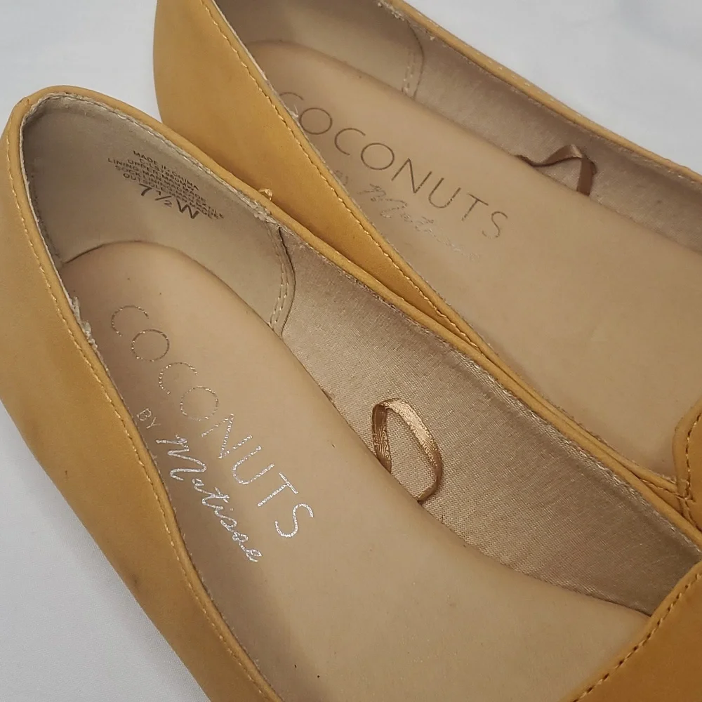 Shoes Flats Coconuts by Matisse Yellow Pointed Toe Spring Easter Casual